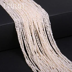 100%Natural Freshwater Pearl Bead High Quality Rice Shape Punch Loose Beads For Making Jewelry DIY Bracelet Necklace Accessories