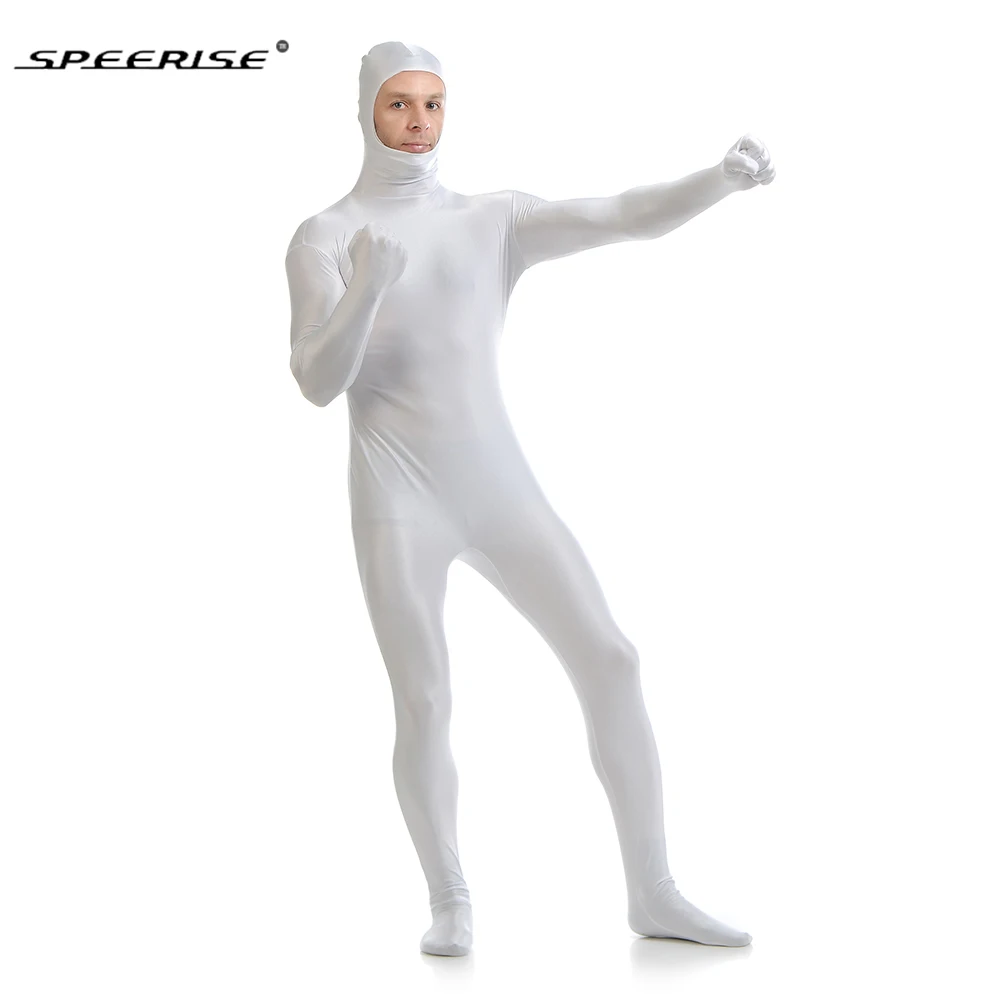 Costume Zentai pour adultes, une pièce, en Nylon Spandex, pour Halloween, collants, Cosplay complet, noir