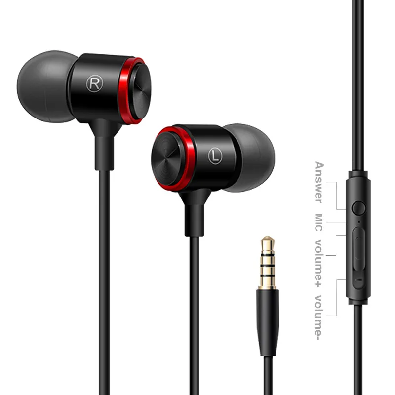 Wired Headphone Earphone For Xiaomi Redmi Note 7 6 Pro 5 5A Prime Y1 Lite Y2 4X 4 Redmi 5 Plus 4A 4X 3S 3X Earphones 3.5mm Jack