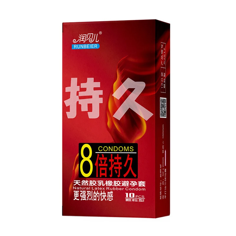 Ultra Sensitive Condom with Mace Pointed Design 10 PCS Lubricated Latex Condom Natural Feeling Safety Sex Accessories