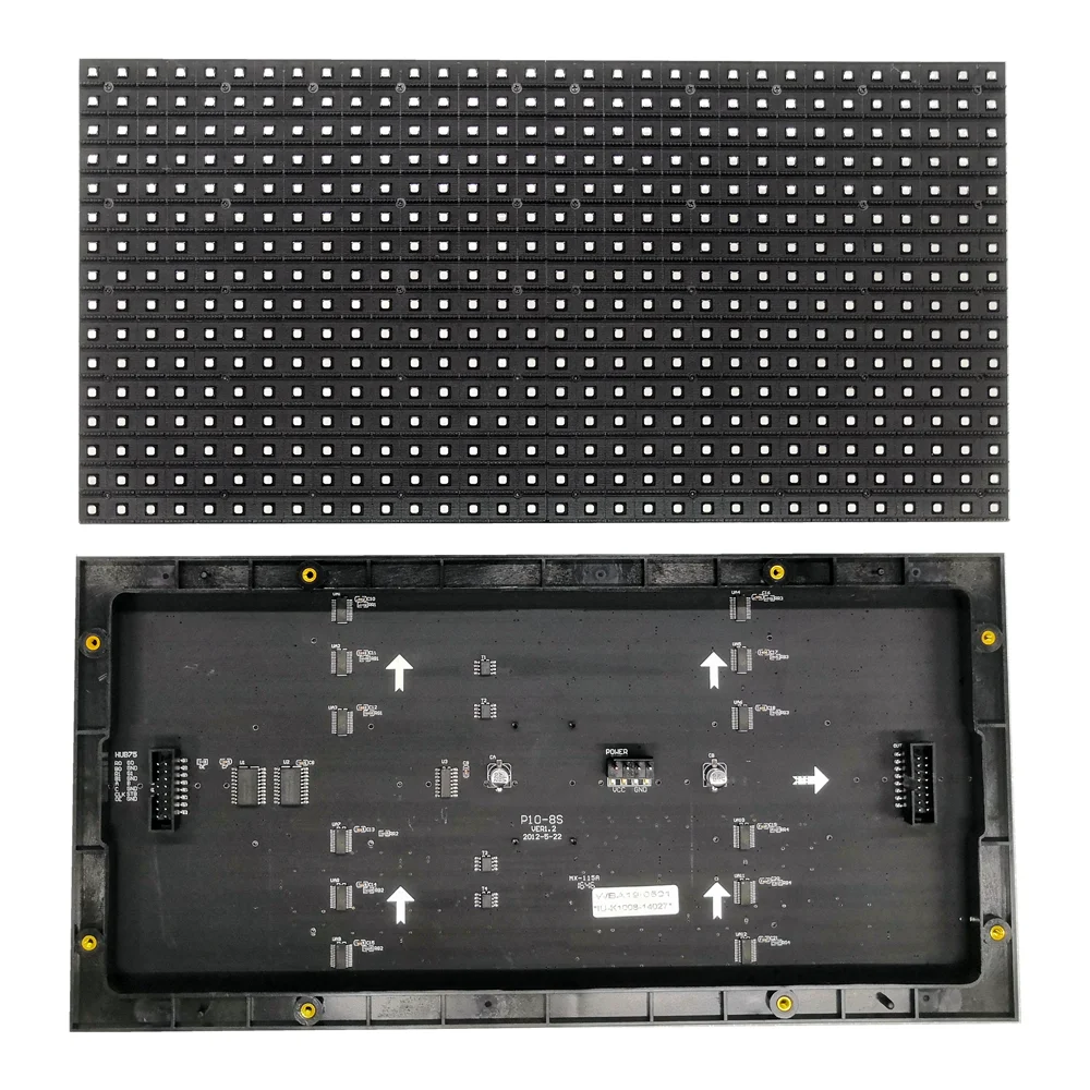 P10 Indoor LED Display Screen Panel 320*160mm 32*16 Pixel 1/8 Scan SMD3528 RGB Full Color Matrix Sign