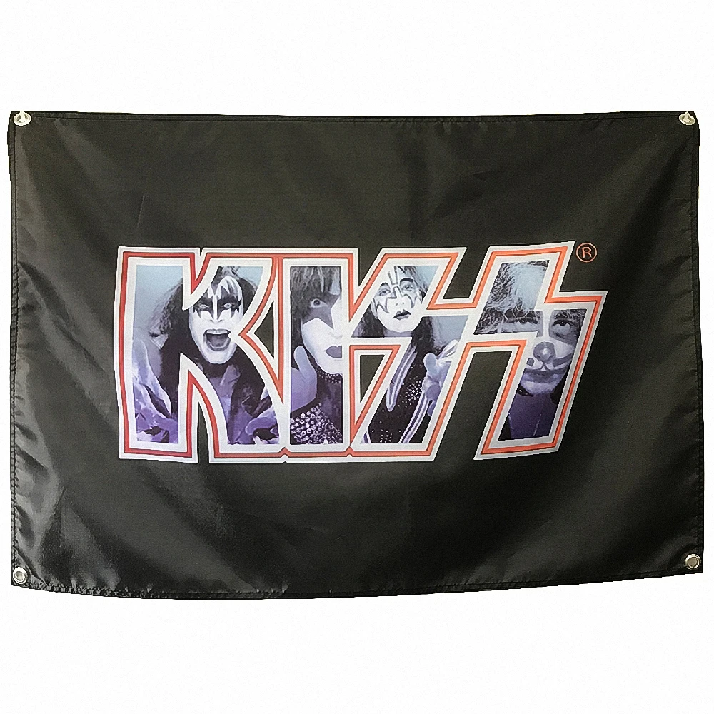 Rock Band Heavy Metal Music Posters Retro Loft Cloth Art Flag Banner Wall Hanging Tapestry Bedroom Dormitory Home Decoration T8