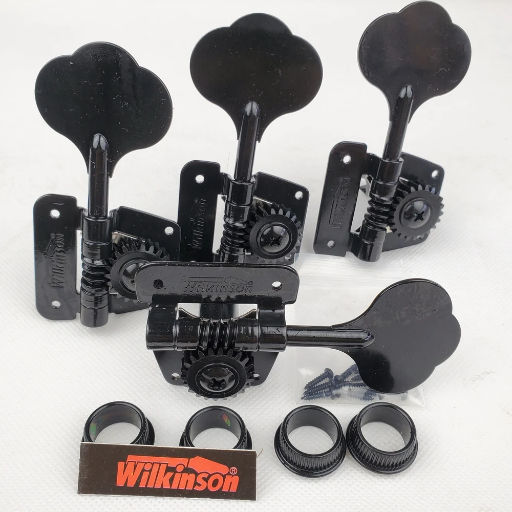 Open Frame Electric Bass Machine Heads Tuners Wilkinson Tuning Peg Black for bass WJBL-200 Made In Korea