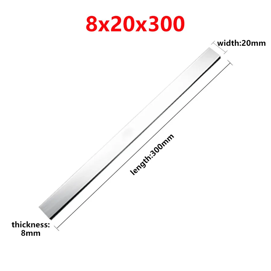 8x20x300 8*100*300 Thick 8mm Long 300mm High Speed Steel White Steel Knife Blank CNC Lathe Tools HSS Bar Turning Tool Fly Cutter