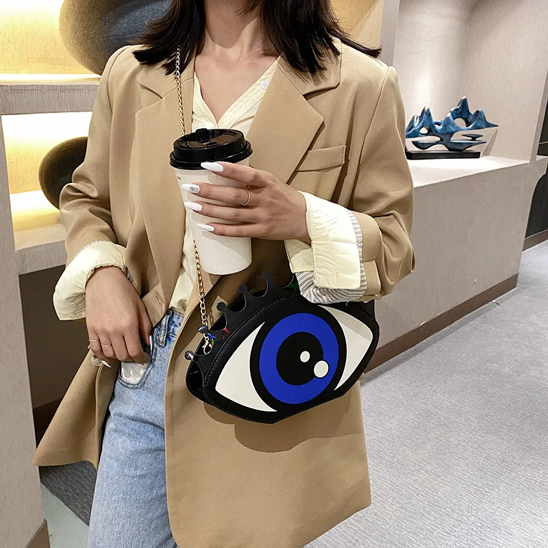 Unusual Bags for Women Trend 2024 Luxury Brand funny Handbags Leather Fashion Laser Crossbody Bag Chain Cute Female Shoulder Bag