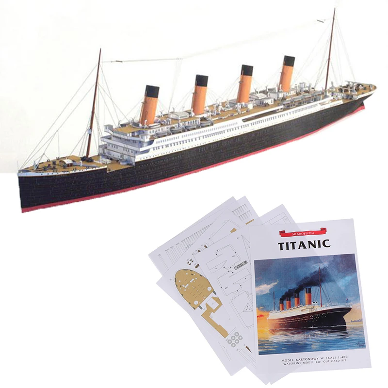 New 1 Pc 1:400 DIY Handcraft Titanic Ship Toys For Children Kids 3D Paper Model Sets