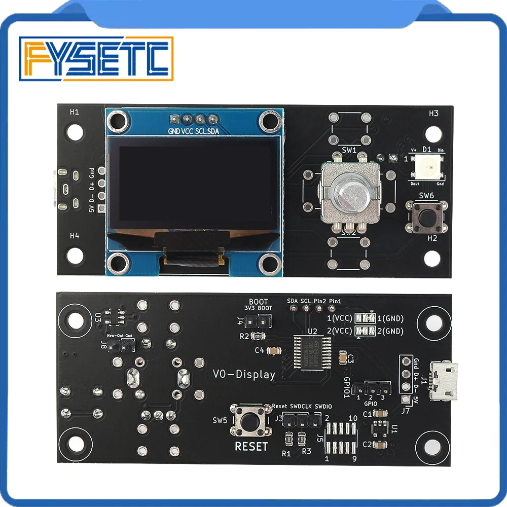FYSETC Voron V0 1,3-calowy wyświetlacz OLED Inteligentny wyświetlacz do drukarki 3D Voron V0 Akcesoria