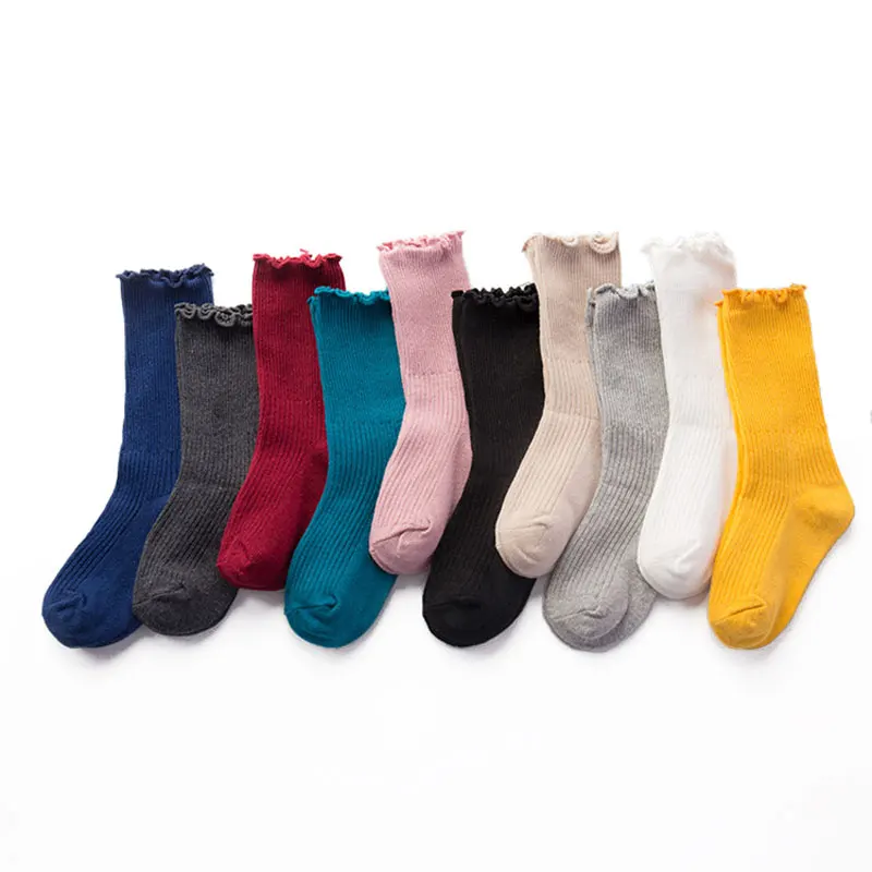 

Solid Knee Socks for Girls Striped Kids Long Socks Winter Warm Children's Socks for Boys Suitable for 1 2 3 4 5 6 7 8 9 10 Years