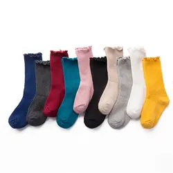 Solid Knee Socks for Girls Striped Kids Long Socks Winter Warm Children's Socks for Boys Suitable for 1 2 3 4 5 6 7 8 9 10 Years