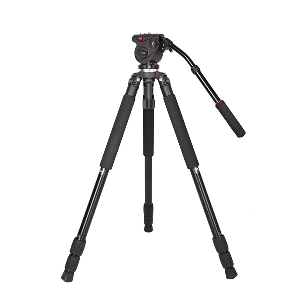 JIEYANG JY0509A Aluminum alloy Hydraulic Video Tripod with 65mm Bowl Tripod Head Birding Tripod for Canon Nikon Sony Cameras