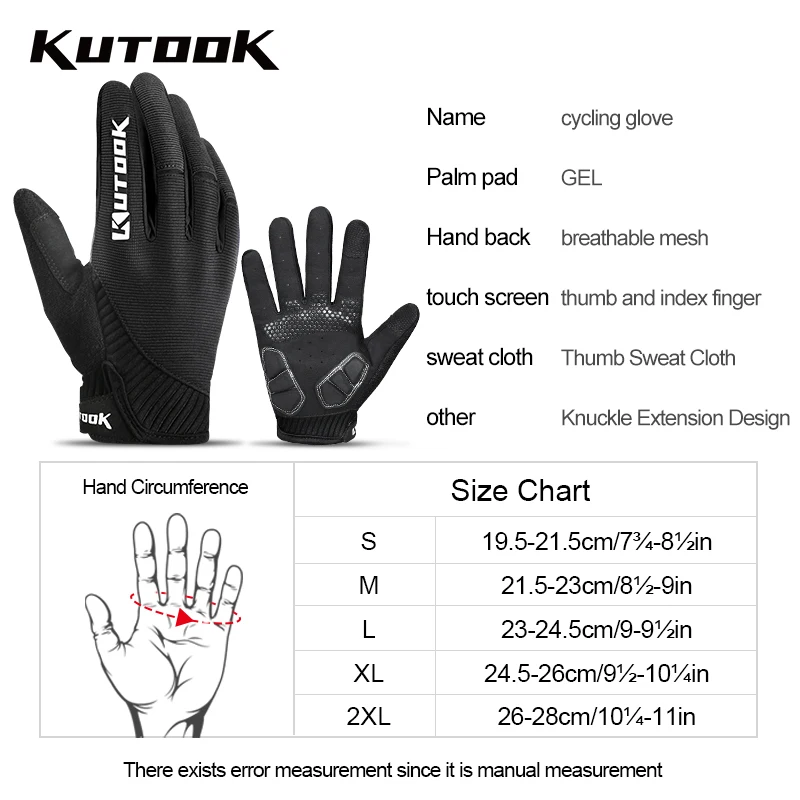 Outdoor Sport Gloves Men\'s Fitness Gloves Long Finger Winter Windproof Cycling Bike Glove MTB Road Bicycle Tactical Glove  KF401