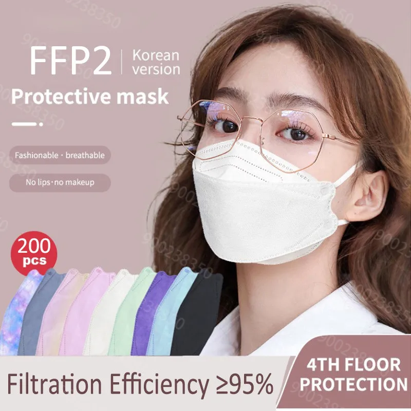 10 Days Delivery! Approved FFP2 Mask Hygienic Safety Dust Respirator Reusable Adult Face Masks FPP2 Mascarillas KN95 Fish Mask