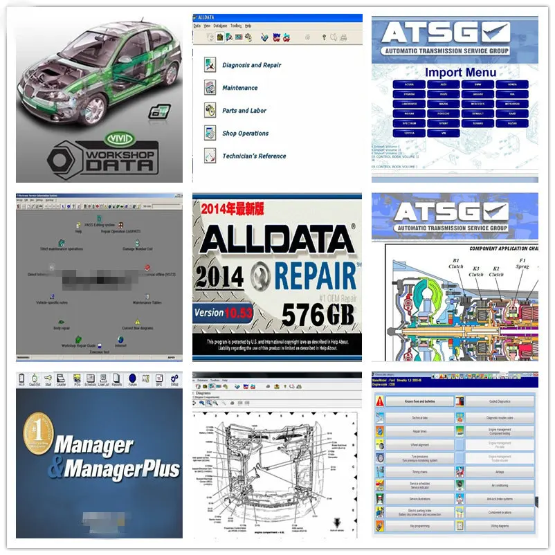 

2020 Hot Alldata 10.53 repair software mi.ll 2015 vivid workshop atsg Els.aWin heavy truck auto repair data 24 in 1tb hdd usb3.0