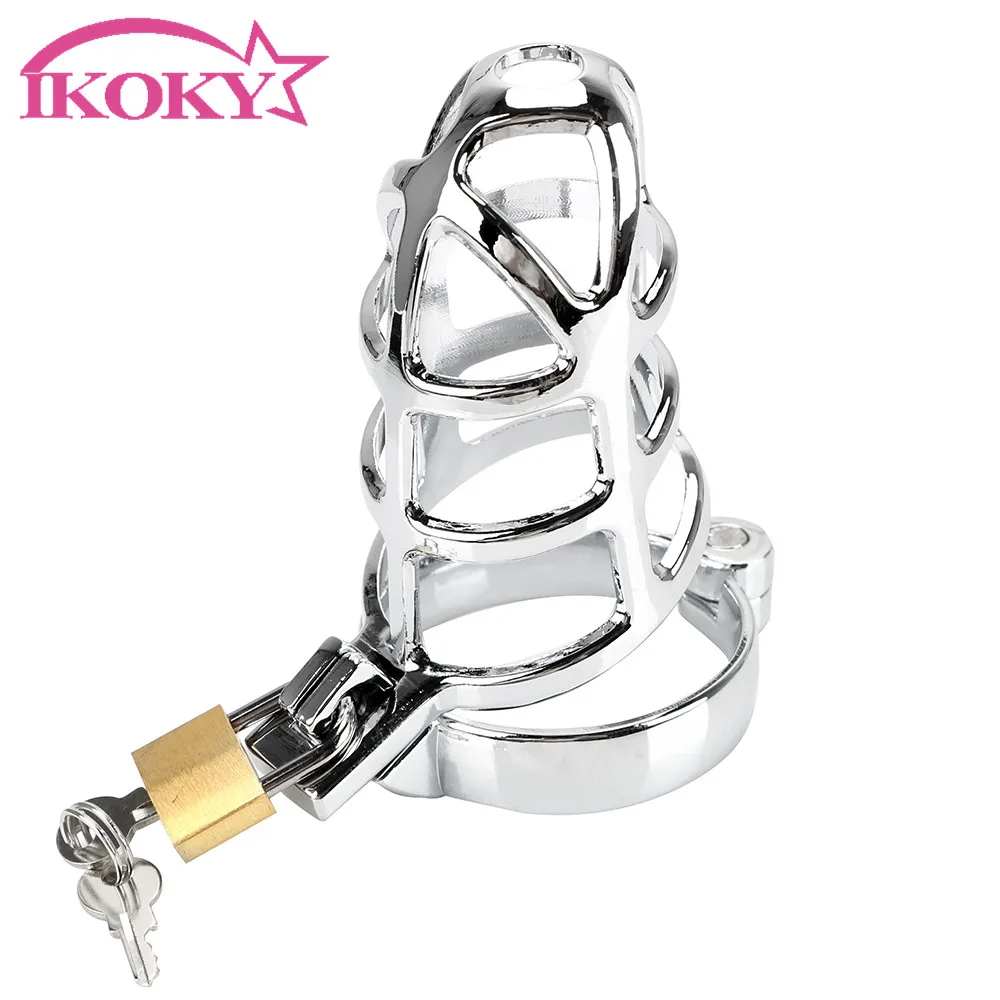 Metal Chastity Cage 40/45/50mm Lockable Penis Ring Cock Cages Lock Sleeve Male Chastity Belt Sex Toys for Men Adult Games