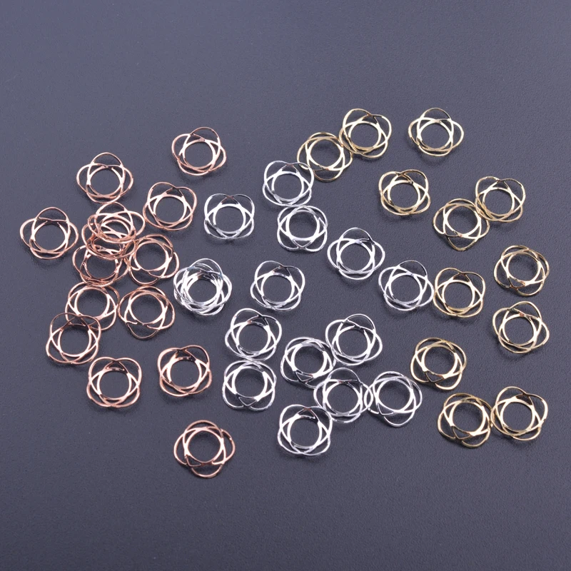 50 sztuk 9mm koraliki kwiatowe czapki duży otwór 5mm cienki koralik zaślepka DIY mosiądz tworzenia biżuterii