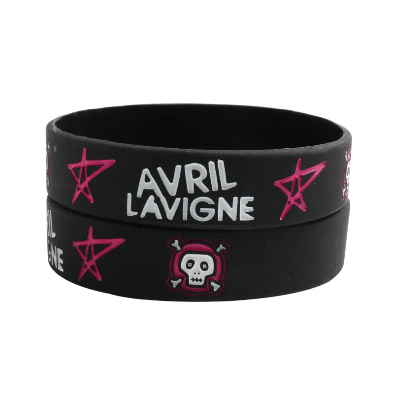 Pulsera de silicona Avril, brazalete de Rock Roll, música, Punk, estrella, moda, 1 unidad