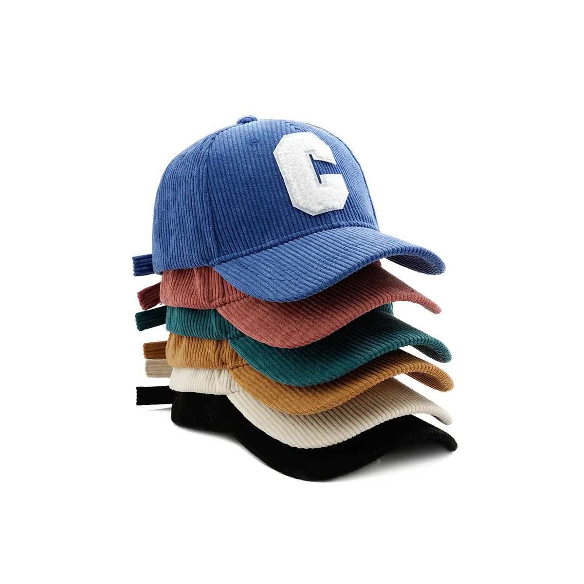 Corduroy Winter Hat Women\'s Baseball Cap Towel Embroidery Men\'s Cap For Female Snapback Hip-Hop Retro Cotton Plain Denim BQM189