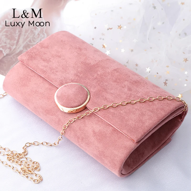 Retro Velvet Evening Bag For Women Small Solid Flap Day Purses And Handbags Wedding Chain Shoulder Bag Dinner Wallet Sac X441H