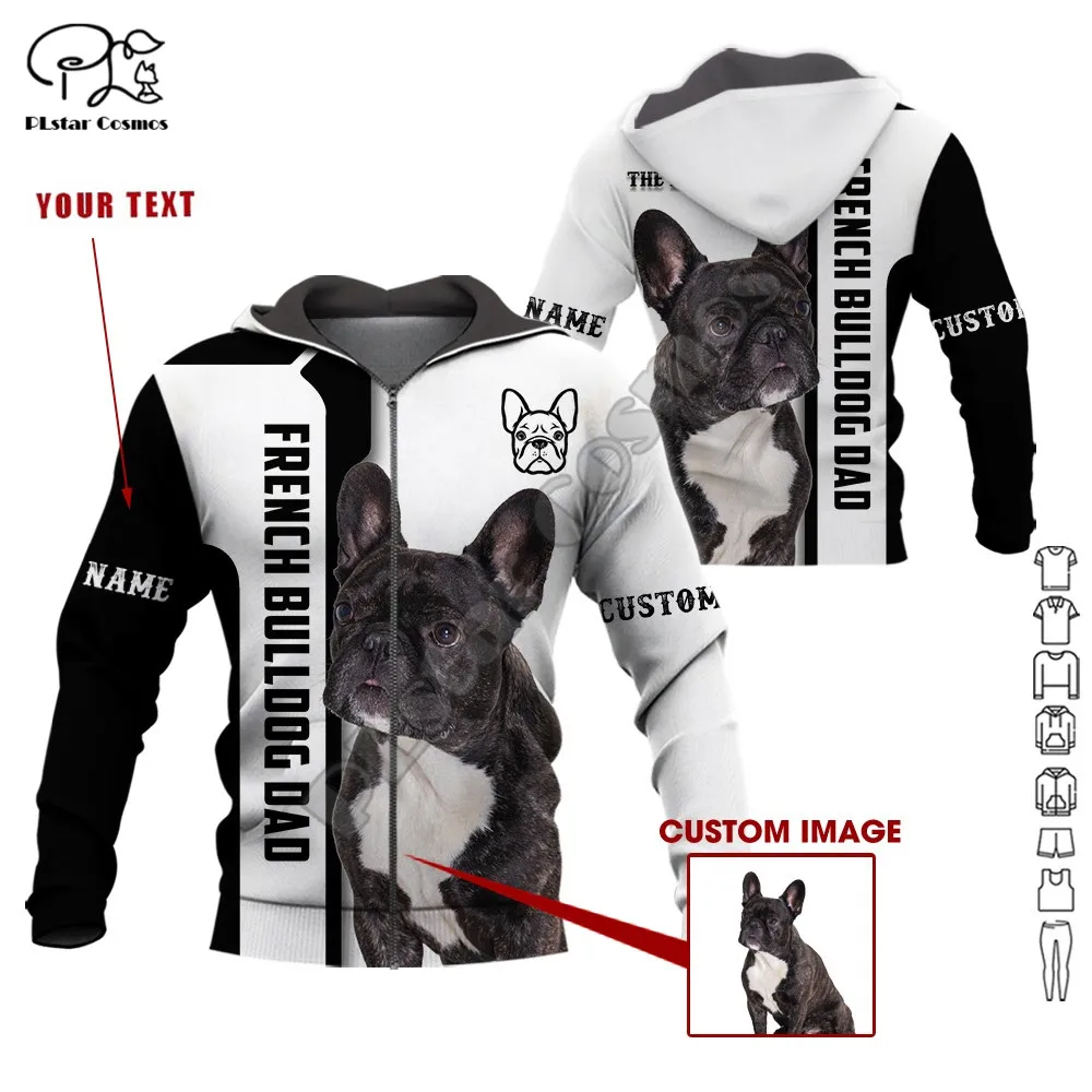 

PLstar Cosmos Cute French Bulldog 3D Printed Animal Hoodies Sweatshirts Zip Hooded For Men And Women Casual Streetwear Style-F08