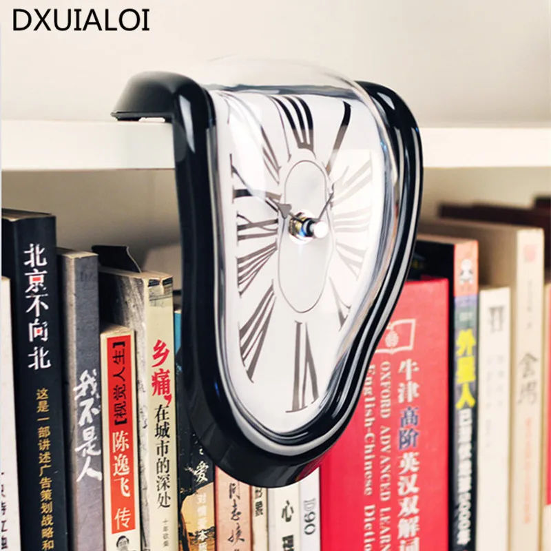 The wall clock home decoration accessories modern design with Roman numerals is a surrealist Italian wall watch in the wall