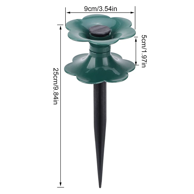 6 Pack Garden Hose Guide Spike,Duty Dark Green Spin Top, Keeps Garden Hose Out of Flower Beds, for Plant Protection