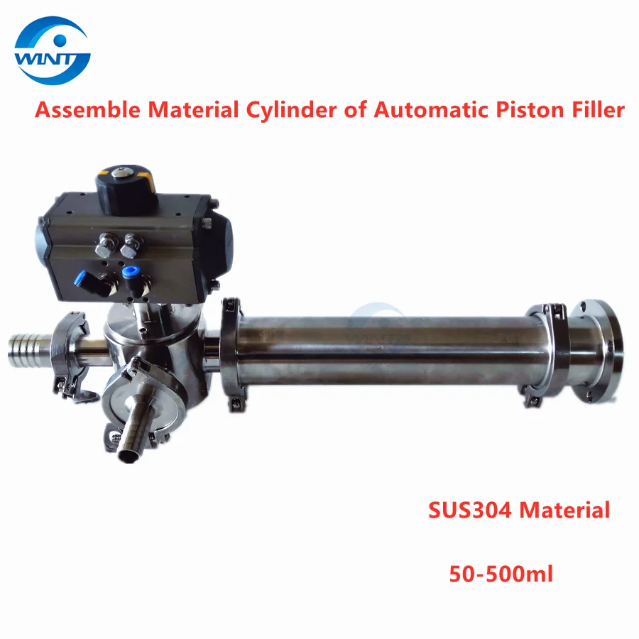 Accessories Parts of Automatic Pneumatic Piston Paste and Liquid Filling Machines Assemble Material barrel with Rotary valves