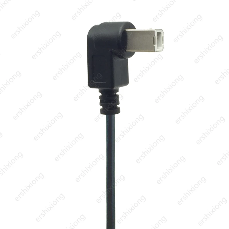 وصلة طابعة بزاوية يمنى سلك كابل متزامن ، نوع B إلى ذكر USB B أنثى ، لأعلى ولأسفل ، 90 درجة ، جديد ، 1 m