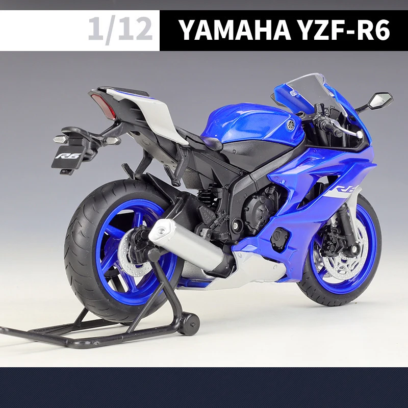 WELLY 1:12 Yamaha YZF-R6 Die Cast Alloy Toy Motorbike Motorcycle Racing Car Models Cars Toys For Children Collectible Gift