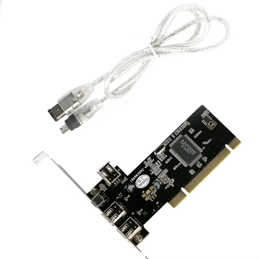 PCI 1394A 4 Ports  video capture card  Controller Card Extension Adapter PCI 3x 6 Pin 1x 4 Pin with IEEE 1394 Cable for Firewire Похожие на AliExpress