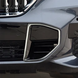 For BMW X5 G05 2019 2020 Front Fog Lamp Grill Grille Decorative Cover Sticker And decals Car Styling stainless steel Accessories