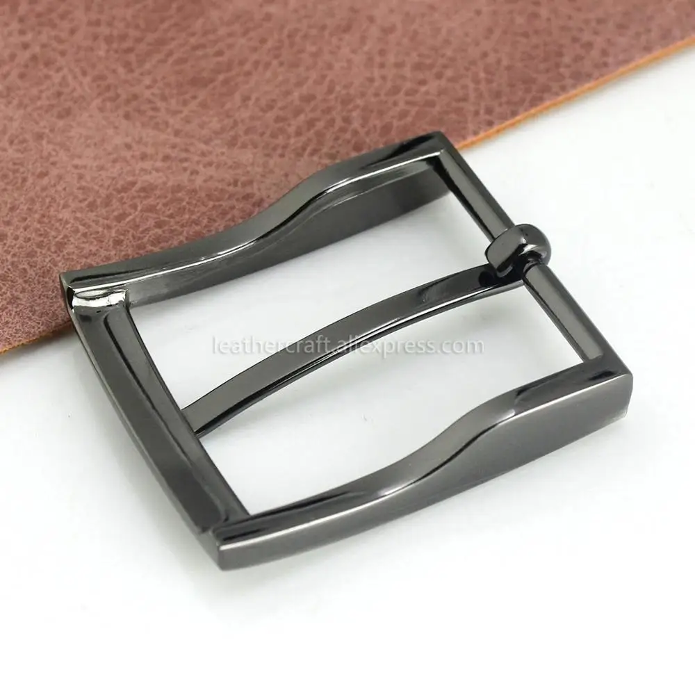 1pcs Metal 3.5cm Belt Buckle Casual Polished End Bar Single Pin Belt Buckle Leather Craft Webbing fit for 33-34mm belt