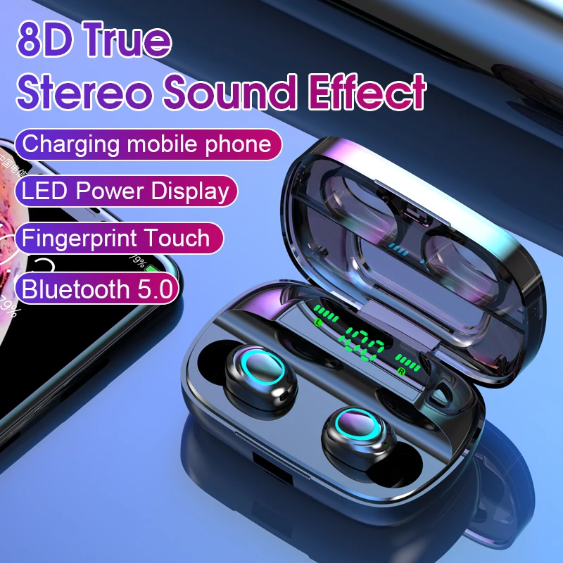 TWS S11 Earphone Bluetooth Wireless Headset Waterproof Deep Bass Earbuds True Wireless Stereo Headphone With Mic Sport Earphone