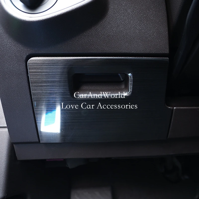 

Front Main Driver Storage Box Panel Cover Handle Trim For Volkswagen VW Teramont Atlas 2017-2019 Stainless Steel Car Accessories