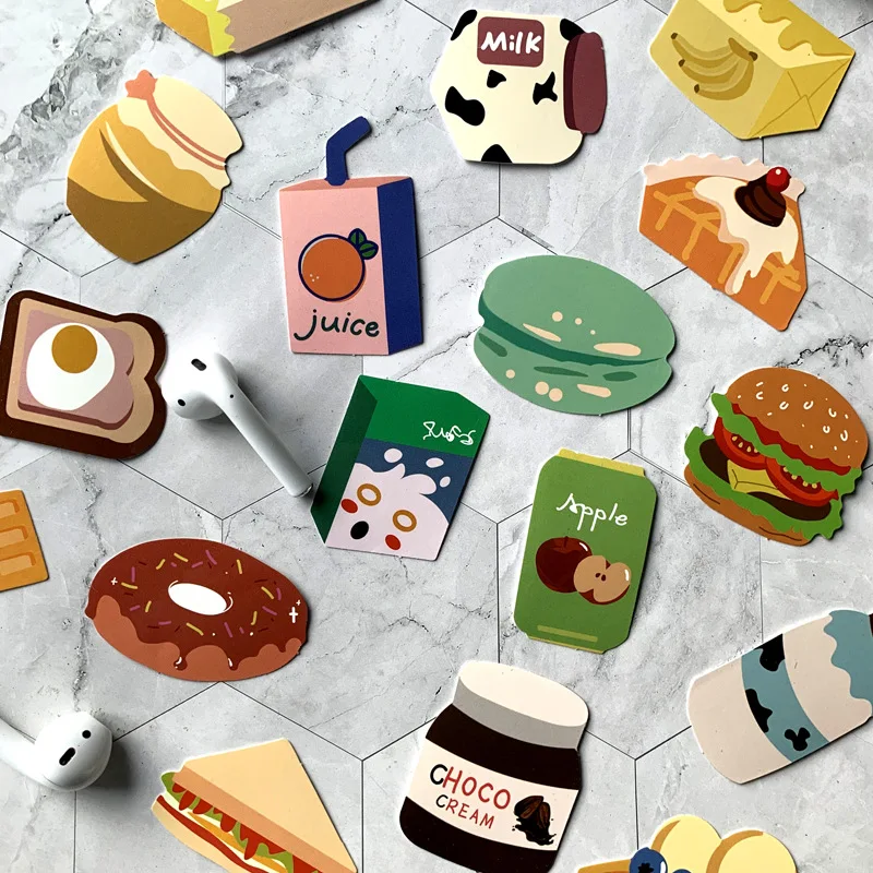 40 Stuks Cartoon Gourmet Brood Stickers Voor Koffer Skateboard Laptop Bagage Koelkast Telefoon Auto Styling Diy Sticker Pegatinas