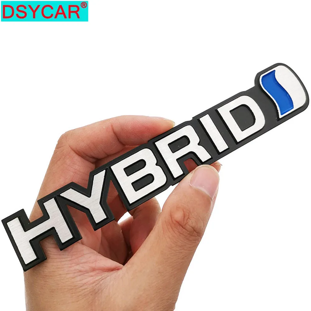 

DSYCAR 1Pcs 3D Metal Car Decoration Metal HYBRID Adhesive Car Badge Emblem Sticker for Toyota Universal Cars