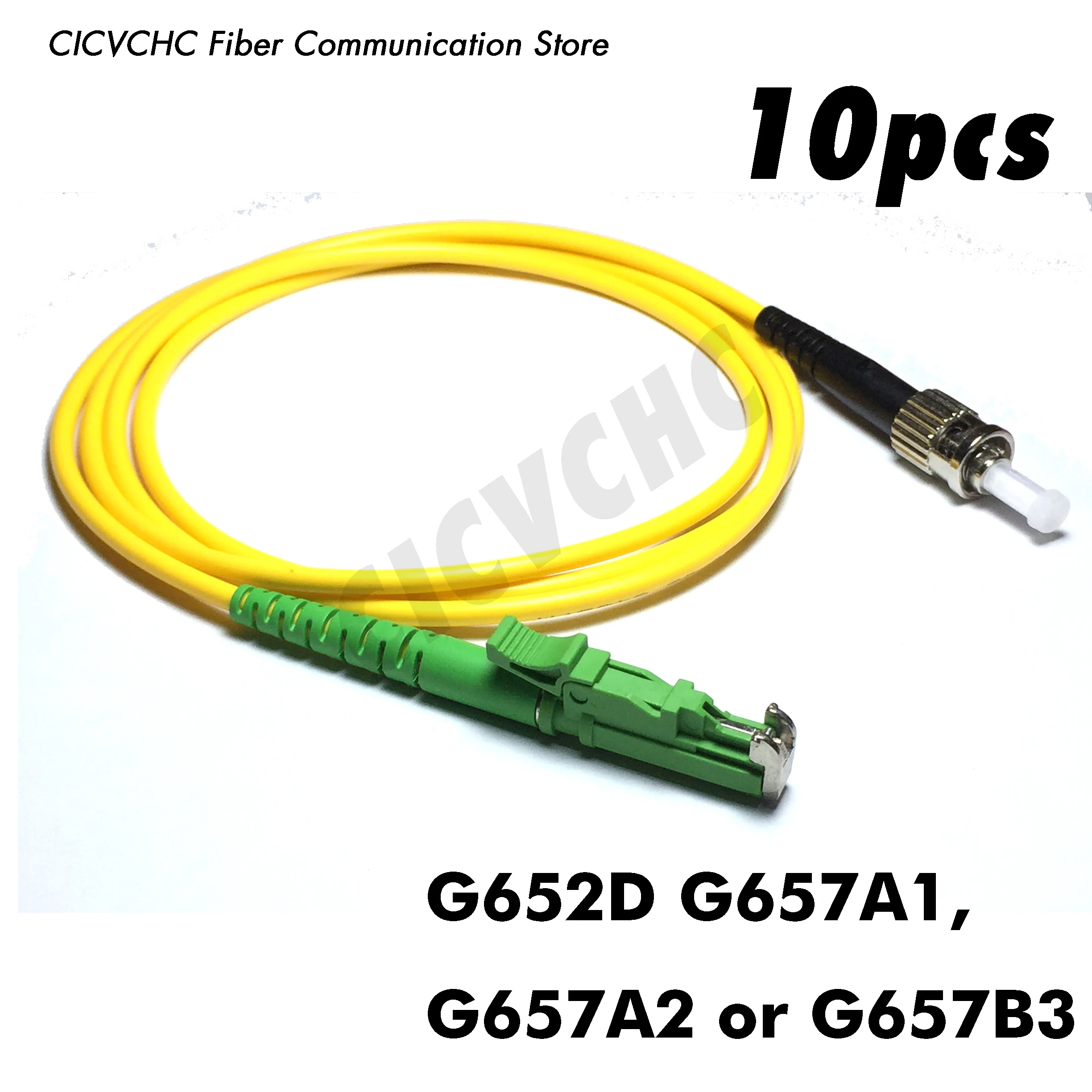 

10pcs LSH(E2000)/APC-ST/UPC Fiber Patchcord-SM(9/125) G657B3, G657A2, G657A1 or G652D-1m, 2m or 5m-3.0mm Cable Jumper