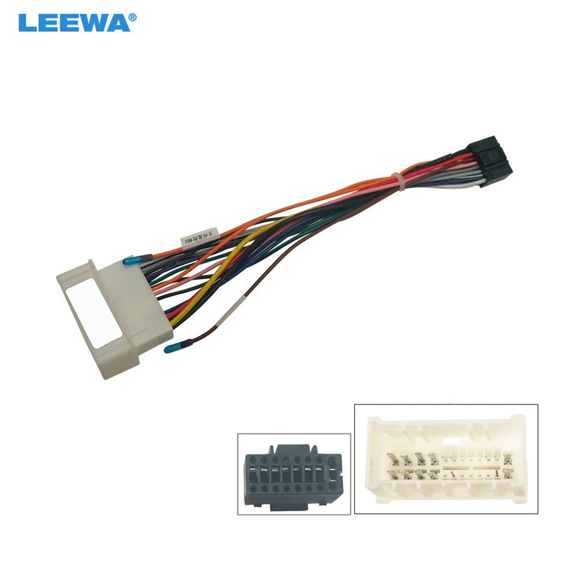 

LEEWA Car Audio 16PIN DVD Player Power Calbe Adapter For Hyundai Elantra Tucson Kia Cerato Stereo Plug Wiring Harness #CA6526