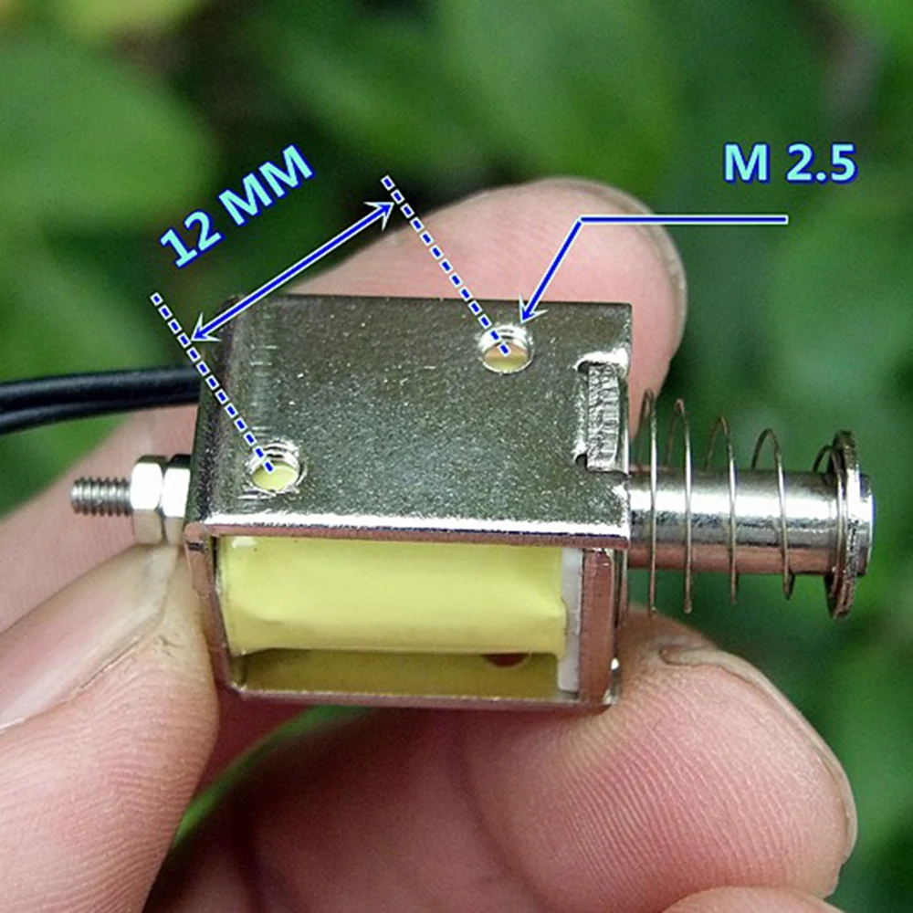 DS-0520S DC 12V 5mm/10mm Push Pull Type Open Frame 9mm Stroke Solenoid Electromagnet