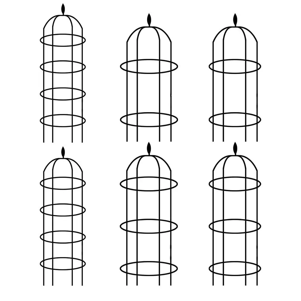 

1.2/1.5/1.8m High Garden Obelisk Trellis Metal Flower Stand Plant Support Tower for Climbing Plants Tall Vertical Trellis Plant