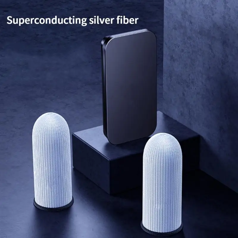 1 пара перчаток серебристого волокна, дышащий игровой контроллер, рукав для пальцев для PUBG, сенсорный экран, профессиональные Игровые перчатки для большого пальца 2021