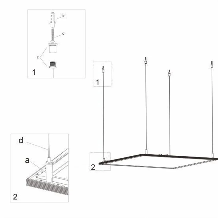 Free Shipping Hanging Cable with Copper Adjustable Cable Grippers Fluorescent