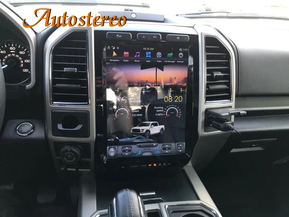 Tesla สไตล์หน้าจอรถ GPS Navigatio เครื่องเล่นมัลติมีเดีย 13 "Android 13.0 สําหรับ Ford Super Duty F250/350/450 2017-2020 วิทยุ Headunit