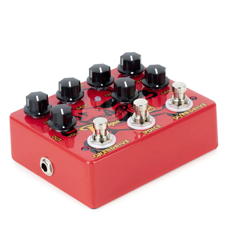 Caline-Pedal de doble efecto Overdrive para guitarra, accesorios de guitarra, brigada de DCP-07