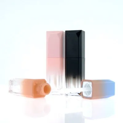 12pcs High Class Gradation Lip Gloss Bottle,Plastic Empty Cosmetic Oil Refillable Tube, Liquid Lipstick Storage Bottle