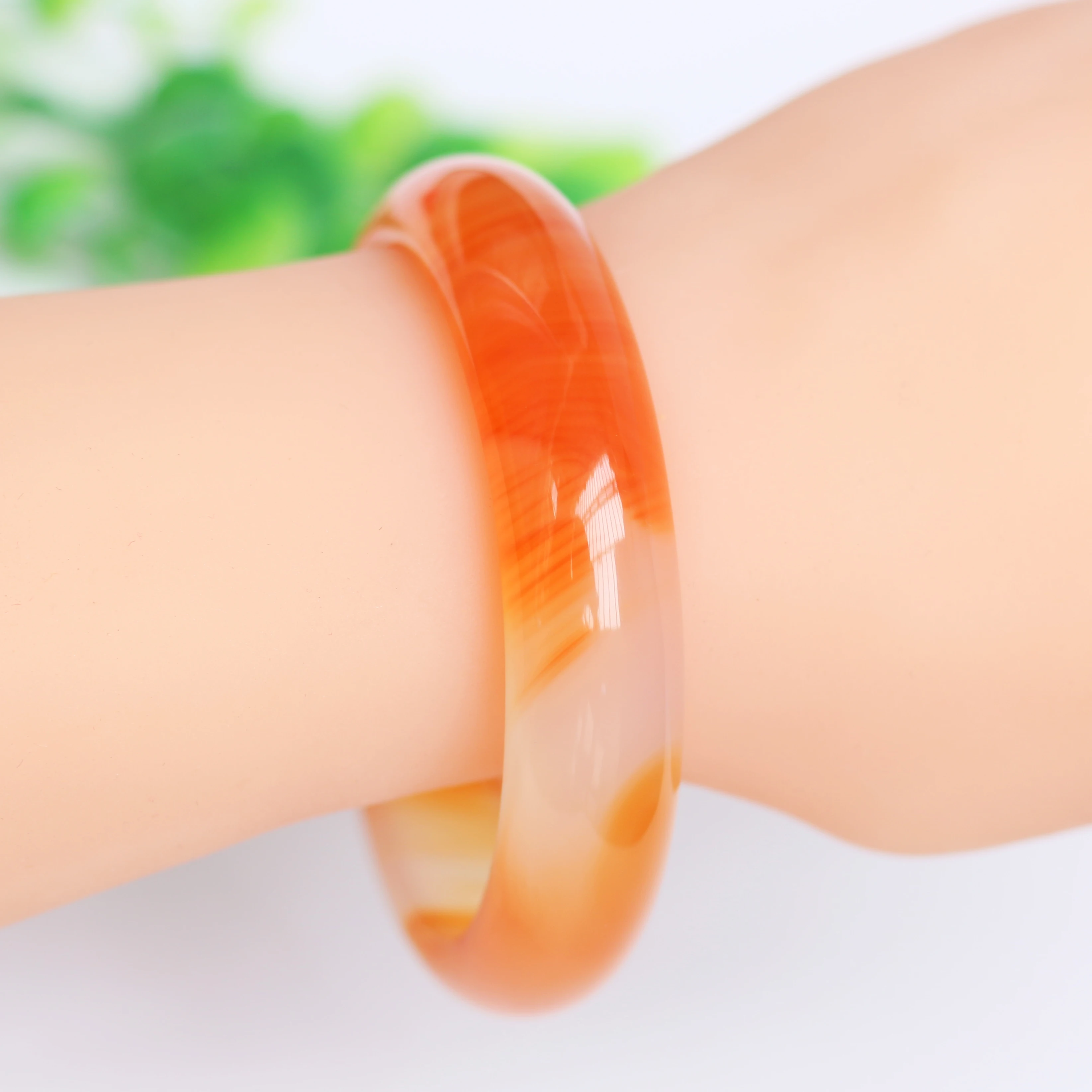 

Natural handcarved red agate Bicolor bangle bracelets women bangle jade jewelry jadeite jade bangles bracelet ruby