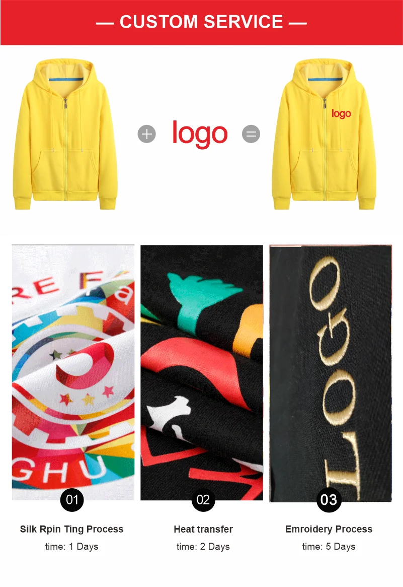 YOTEE 2020 Autumn and Winter Thick Trend LOGO Custom Sports Zipper Hoodie