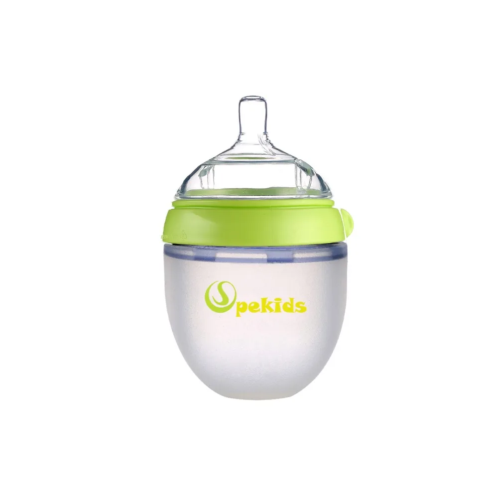 Baby Bottle BPA Free Spekids 5oz 150ml & 8oz 250ml Silicone baby milk feeding bottle