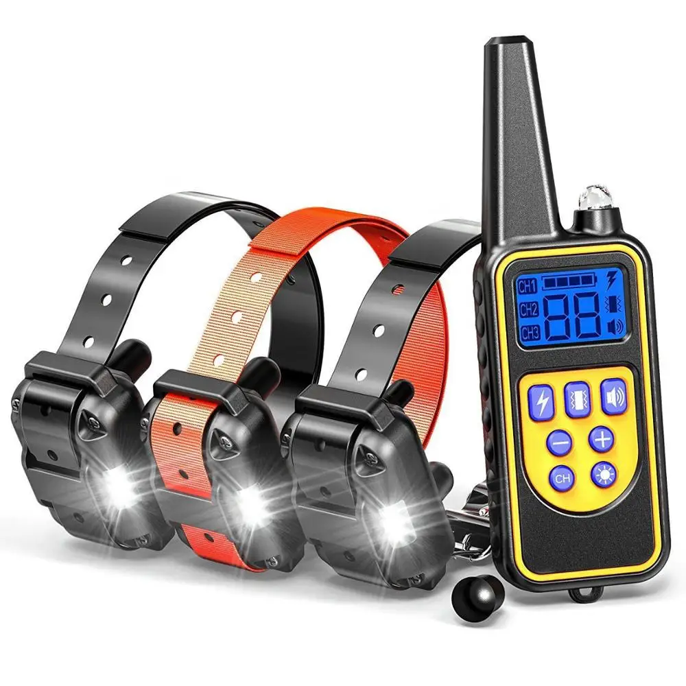 PuPoPan Elektrisches Trainingshalsband für Hunde, Stoß-Trainingshalsband, elektronische Fernbedienung, wasserdicht, wiederaufladbar 8