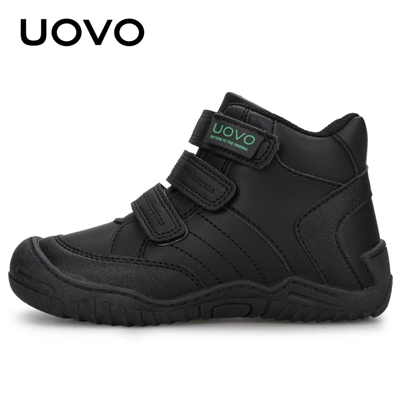 UOVO New Arrival buty szkolne połowy łydki chłopcy turystyka moda Sport Outdoor codzienne tenisówki dziecięce rozmiar #26-36