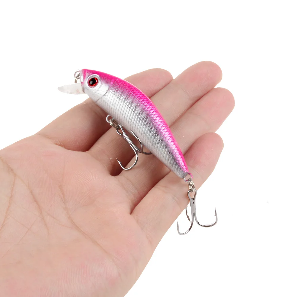 New 1pcs Lures Lifelike Minnow Lure 8 Colors Bass Jerkbait Wobblers Tackle 7cm 7.6g Plastic Bait Pesca